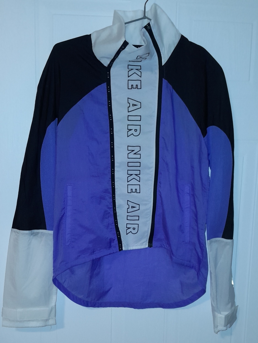 Nike Purple, Black & White Colorblock Windbreaker Jacket
